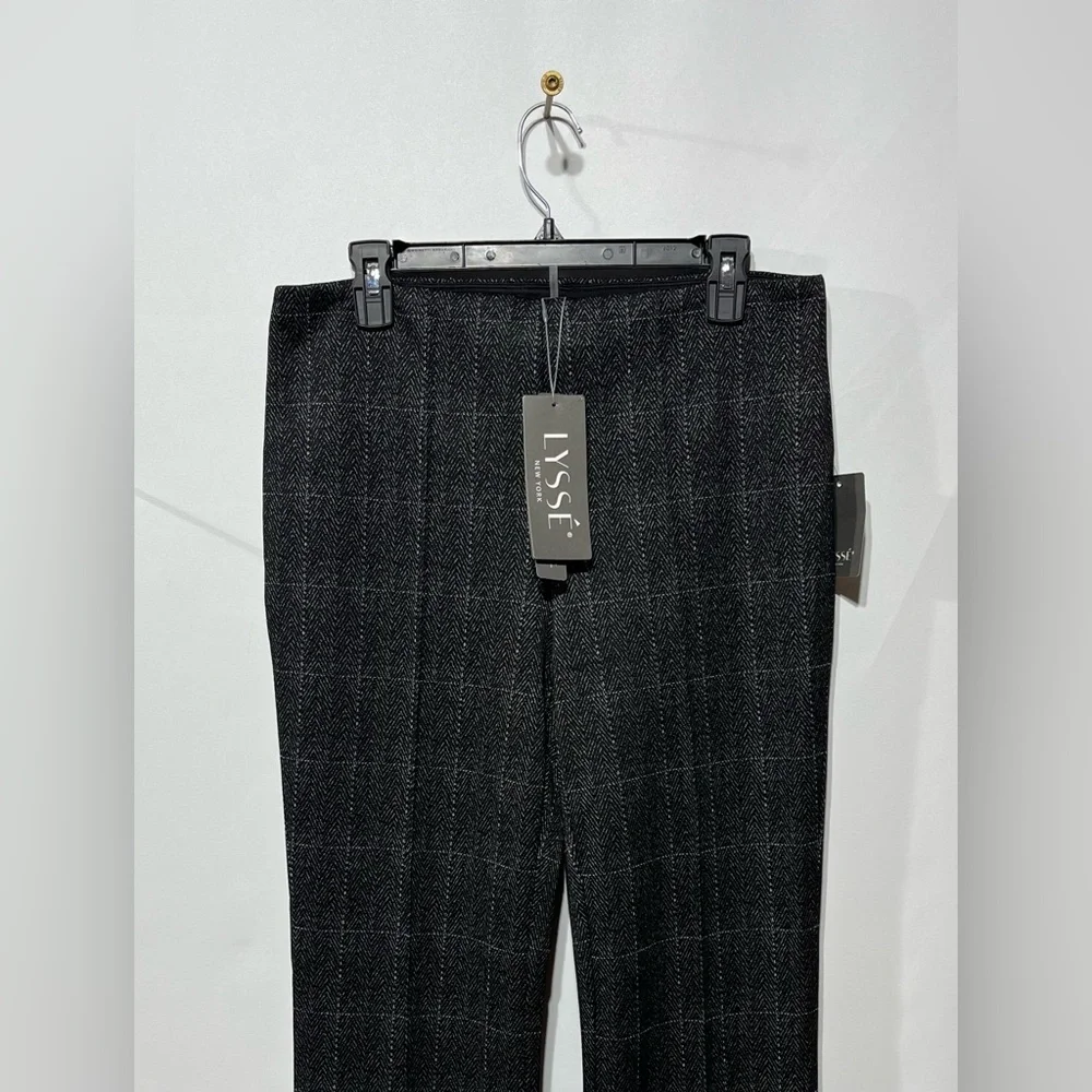 NWT Lysse Tall Black Plaid Pull On Wide Leg Pants XL - Picture 3 of 9